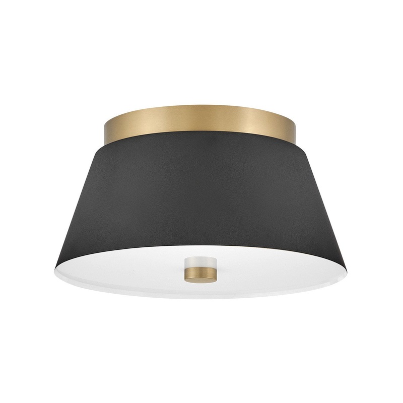 LED Flush Mount from the Tess Collection in Black Finish by Lark