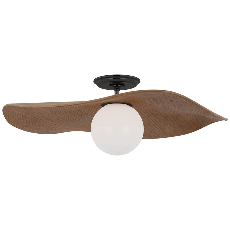LED Semi-Flush Mount from the Mahalo Collection in Bronze Finish by Visual Comfort Signature