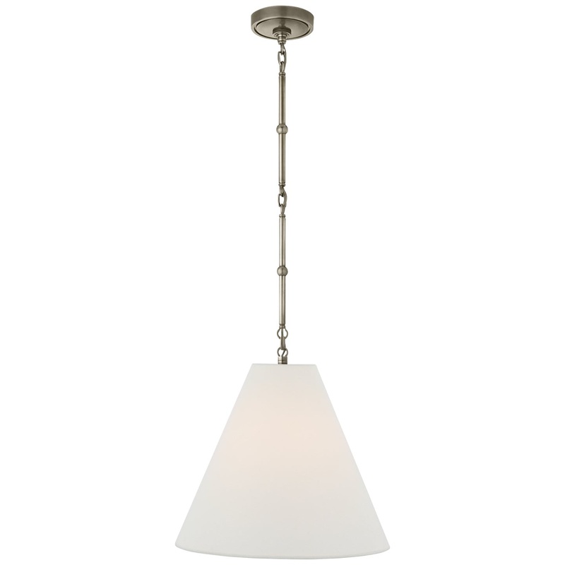 One Light Hanging Lantern from the Goodman Collection in Antique Nickel Finish by Visual Comfort Signature