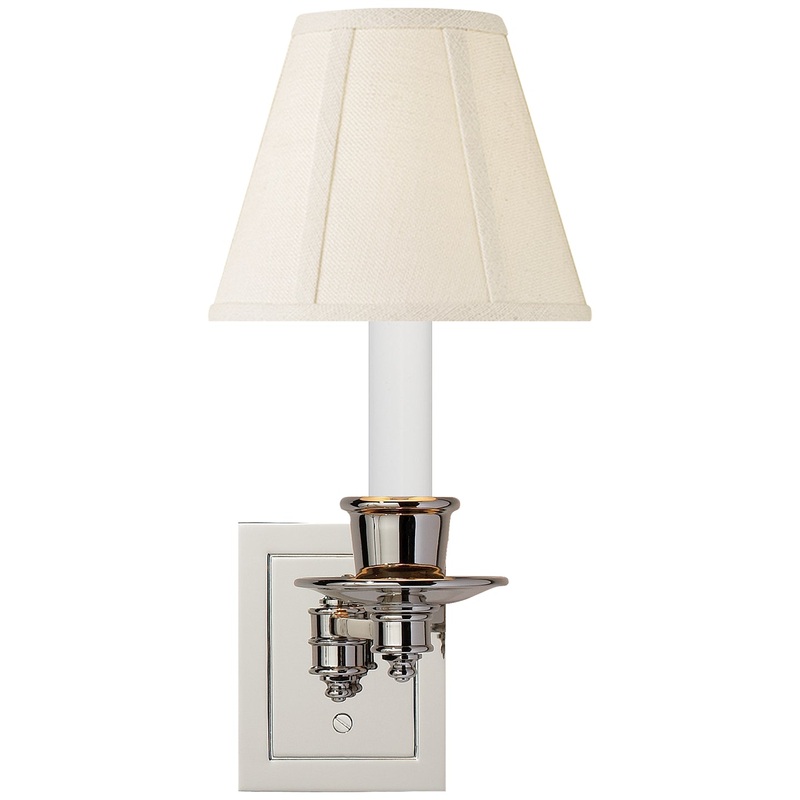 One Light Swing Arm Wall Lamp from the Swing Arm Sconce Collection in Polished Nickel Finish by Visual Comfort Signature