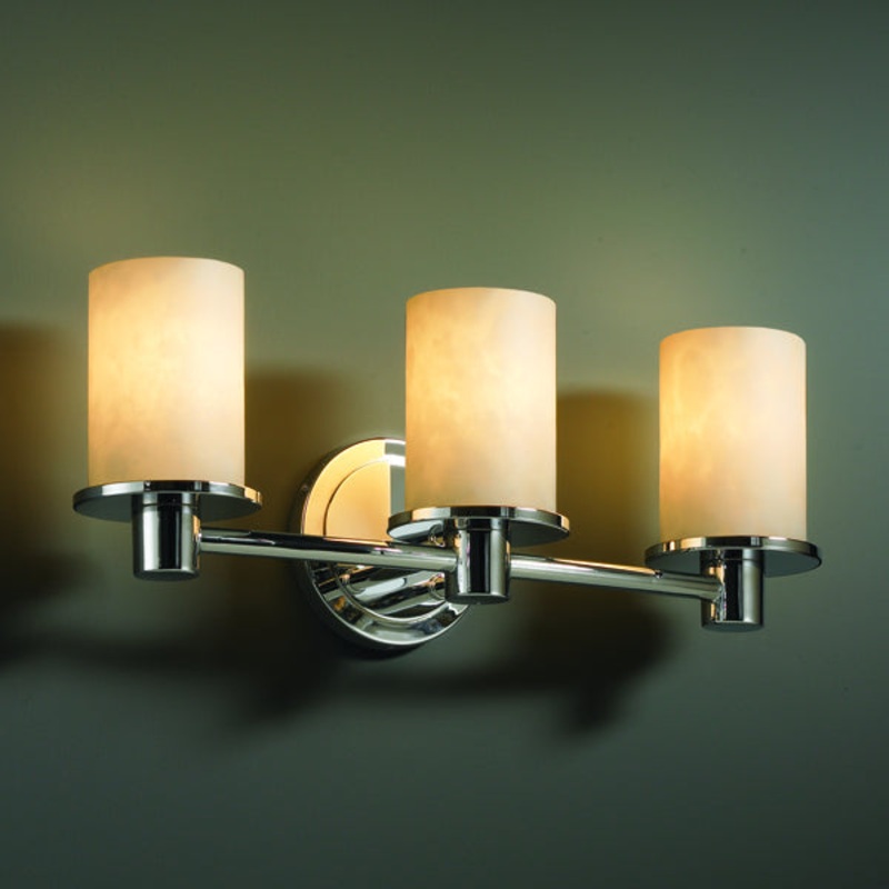 Three Light Bath Bar from the Clouds Collection in Polished Chrome Finish by Justice Designs