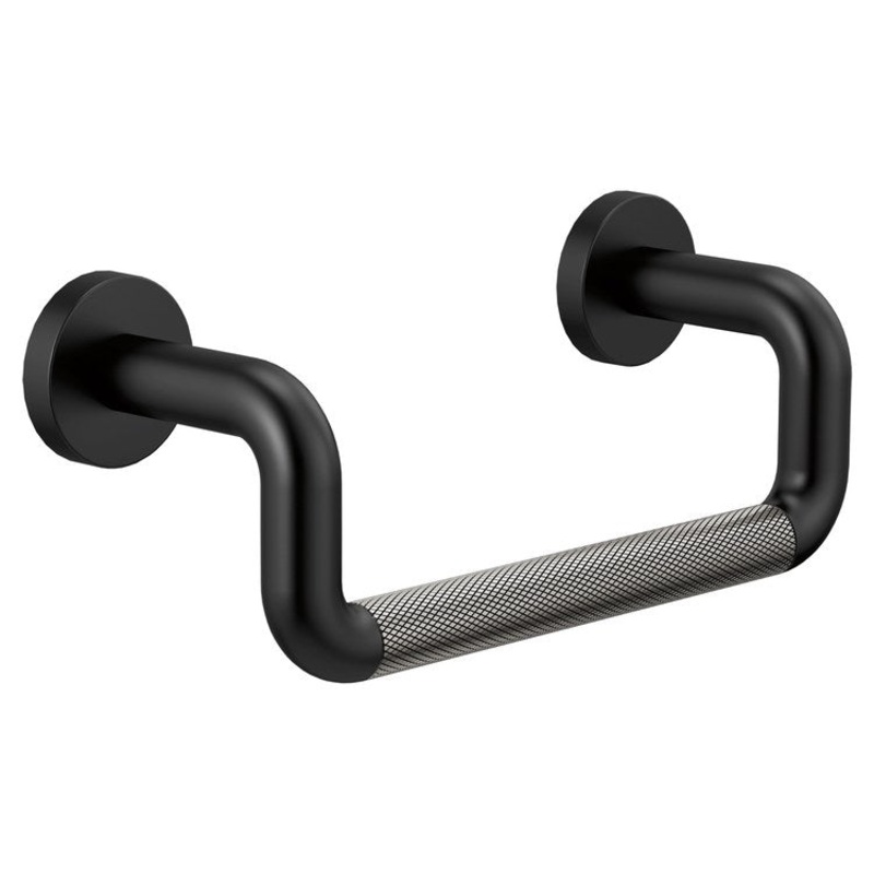 Towel Bar Litze 8 Inch Mini Matte Black/Brilliance Luxe Steel Metal