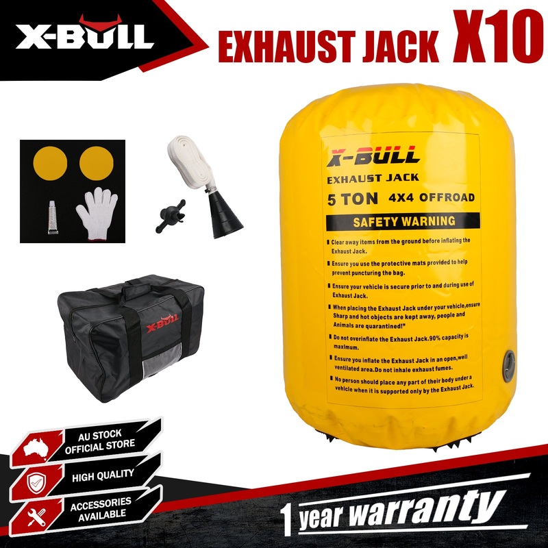 X-BULL Exhaust Jack Recovery Jack Air Bag Multi Layer Truck Rescue Kit 4×4 4WD 10 Units
