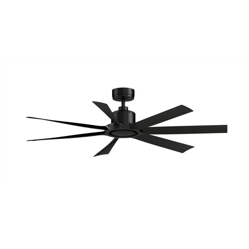 60″Ceiling Fan from the Lenzi Collection in Black Finish by Fanimation