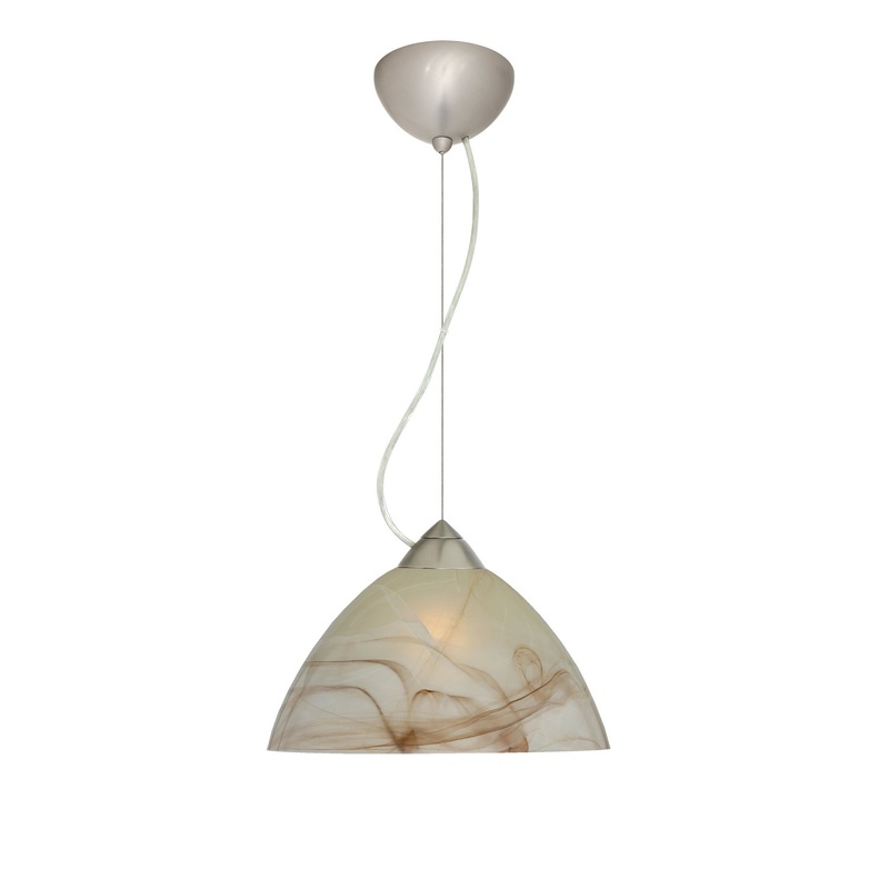 Besa 1KX-420183-LED-SN Tessa One Light Pendant Satin Nickel