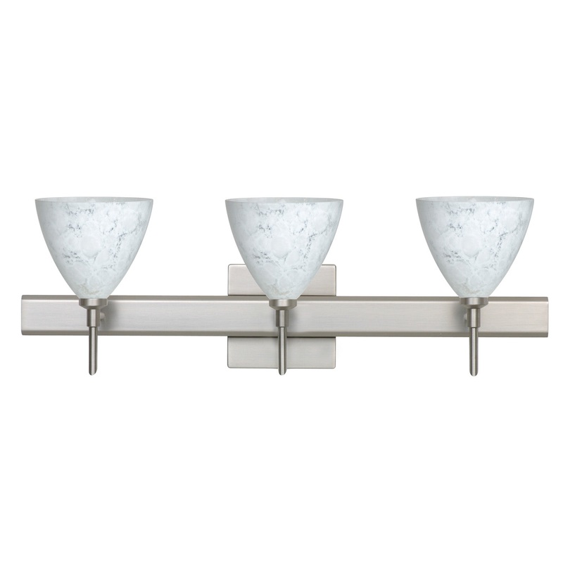 Besa 3SW-177919-SN-SQ Mia Three Light Wall Sconce Satin Nickel