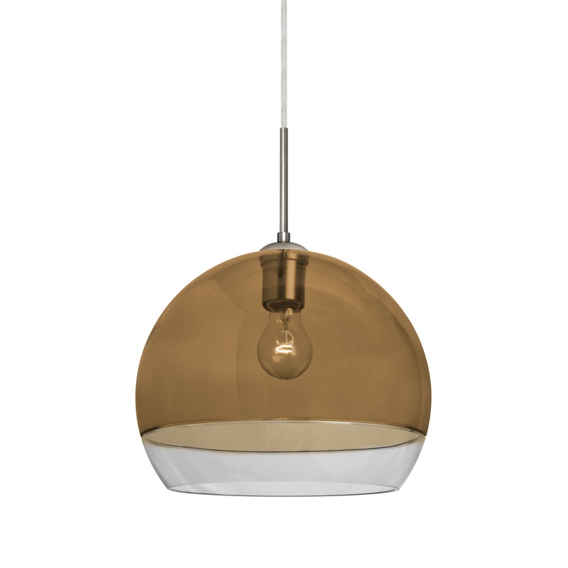 Besa J-ALLY12AM-SN Ally One Light Pendant Satin Nickel