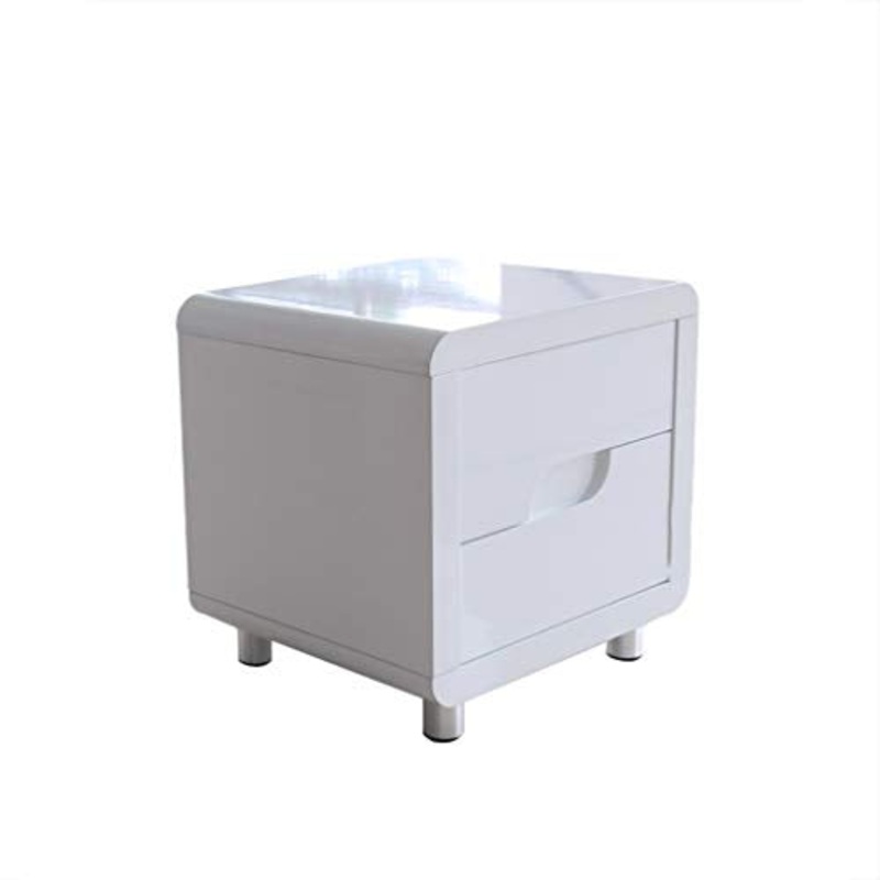 Comodino Semplice Camera da Letto Moderna Dipinta Armadietto Due cassetti Portante 300KG-40X35X40CM FANJIANI