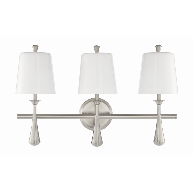 Craftmade 57403-BNK Palmer Three Light Vanity Brushed Polished Nickel