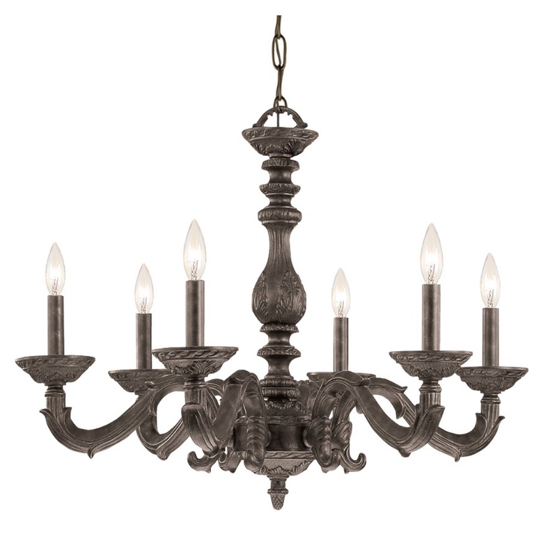 Crystorama 5126-VB Paris Market Six Light Chandelier Venetian Bronze