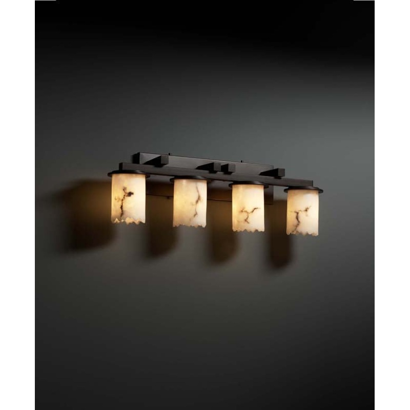Four Light Bath Bar from the LumenAria Collection in Dark Bronze Finish by Justice Designs
