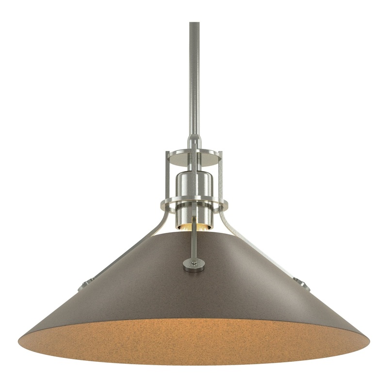 Henry Medium Steel Shade Pendant Sterling Bronze