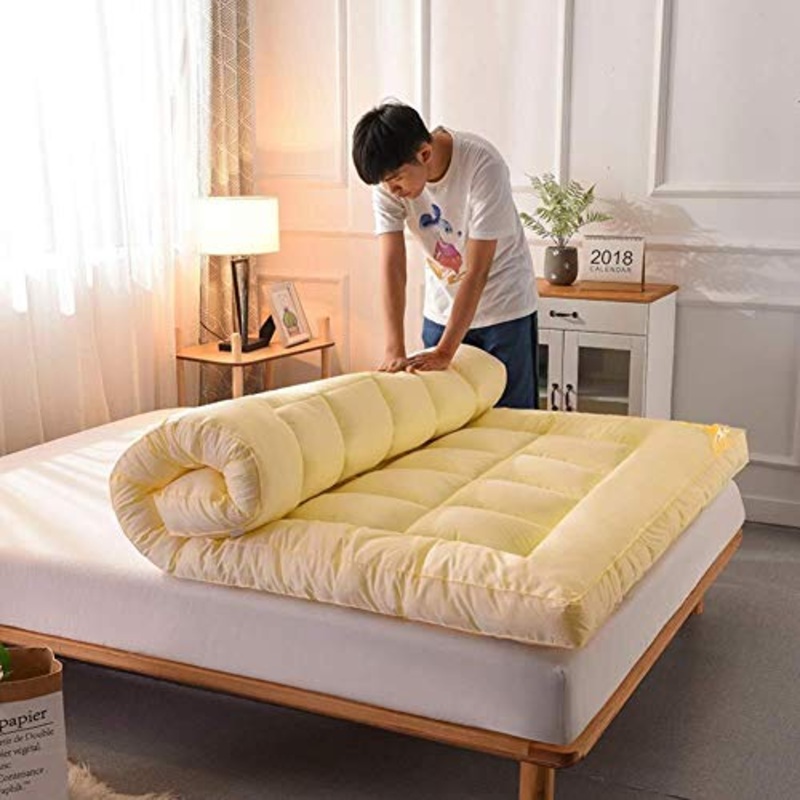 Hotel d’alta qualit del cappello a cilindro, Futon coprimaterasso coprimaterasso giapponese Memory Foam Futon coprimaterasso coprimaterasso di cotone imbottito materasso pieghevole antiscivolo cappel