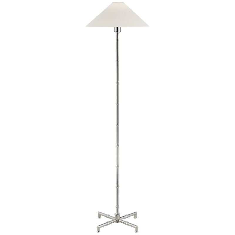 LED Floor Lamp from the Grenol Collection in Polished Nickel Finish by Visual Comfort Signature