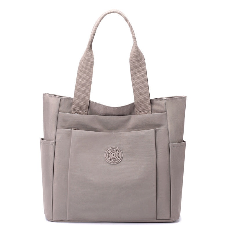 Modern Milk tea color Shoulder Bag with Multiple Pockets – Perfect for Work