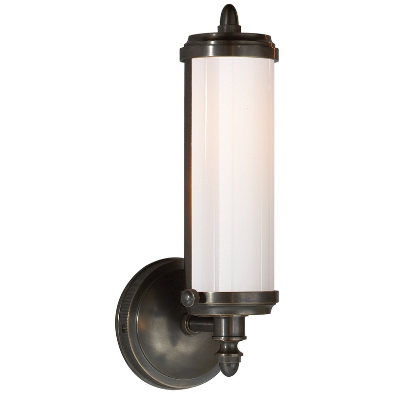 One Light Bath Sconce from the Merchant Collection in Bronze Finish by Visual Comfort Signature