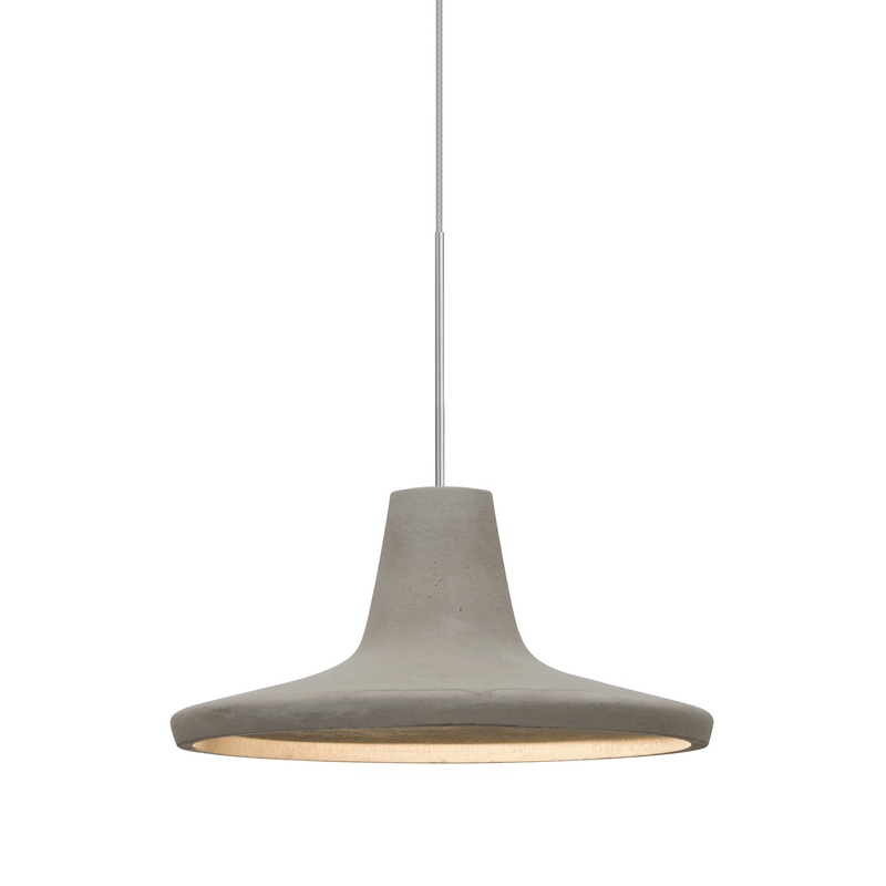 One Light Pendant from the Modus Collection in Satin Nickel Finish by Besa
