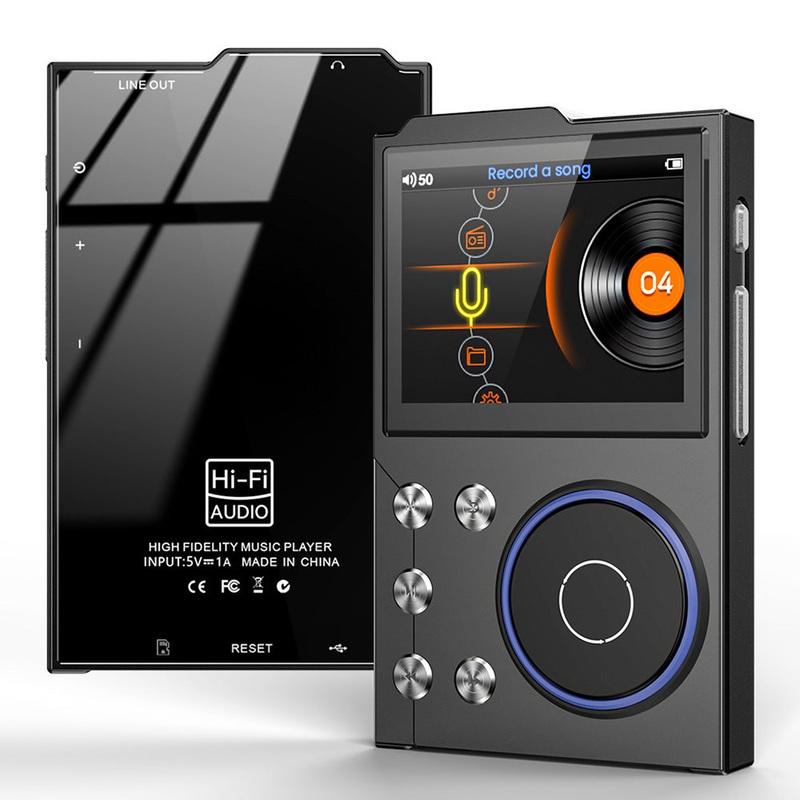Portable Hi-Res Digital Audio Player – DSD, Dual DAC, Bluetooth 5.0, Expandable Storage(BLACK 16GB + 16GB)