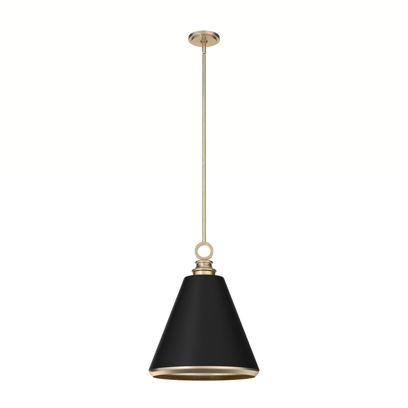 Three Light Pendant from the Klein Collection in Alturas Gold Finish by Hunter