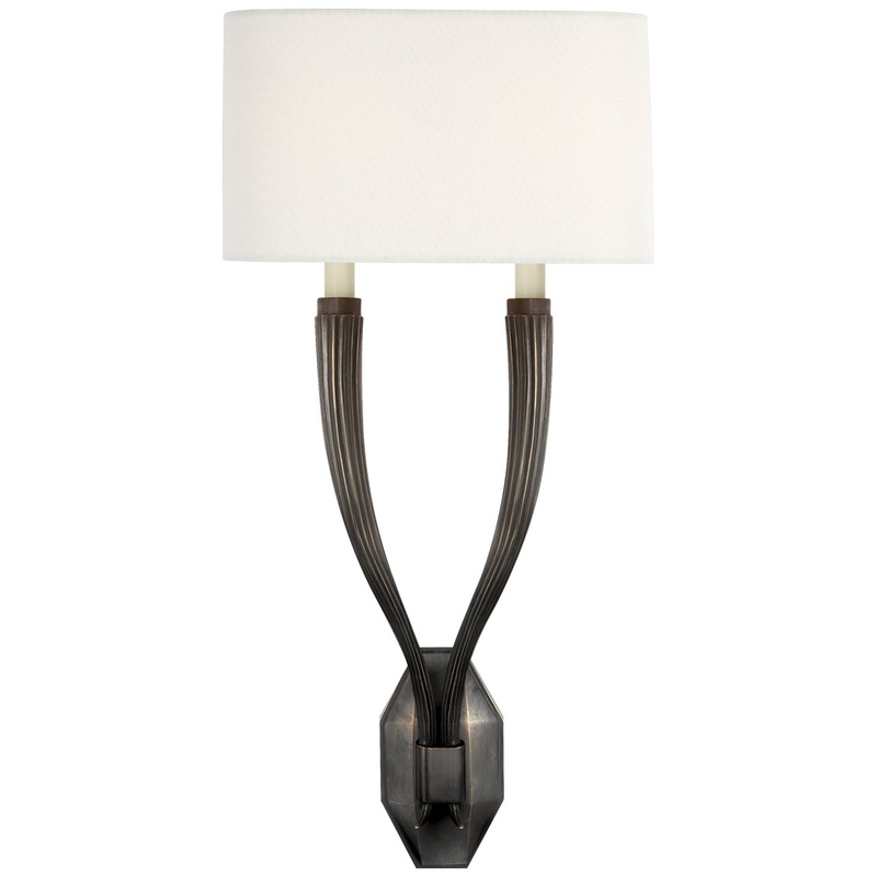 Two Light Wall Sconce from the Ruhlmann Collection in Bronze Finish by Visual Comfort Signature