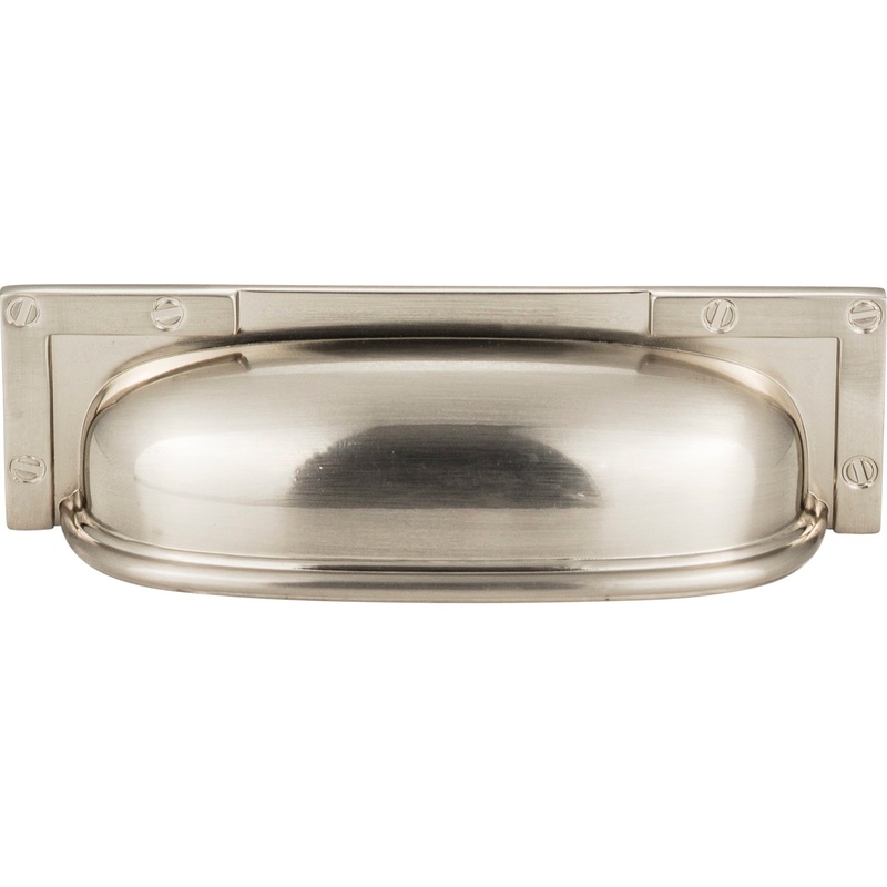 Atlas Homewares Campaign L-Bracket Cup Pull 3 3/4 Inch (c-c) Brushed Nickel