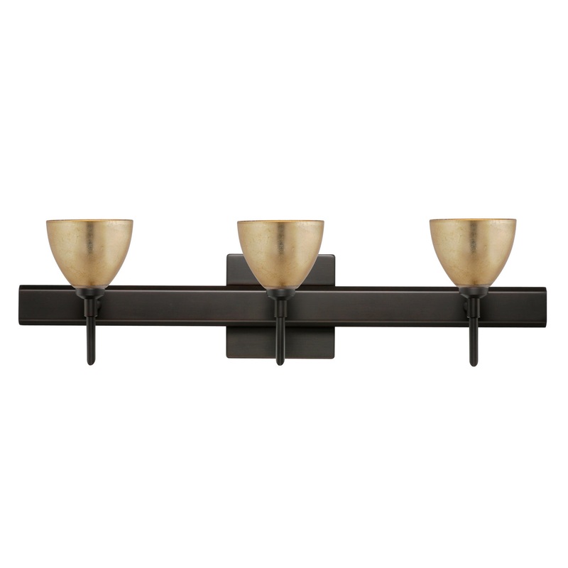 Besa 3SW-1758GF-BR-SQ Divi Three Light Wall Sconce Bronze