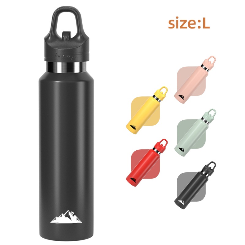 Black 680ml Insulated Stainless Steel Water Bottle – Leakproof One-Click Lid Thermal Flask for Hot & Cold Drinks