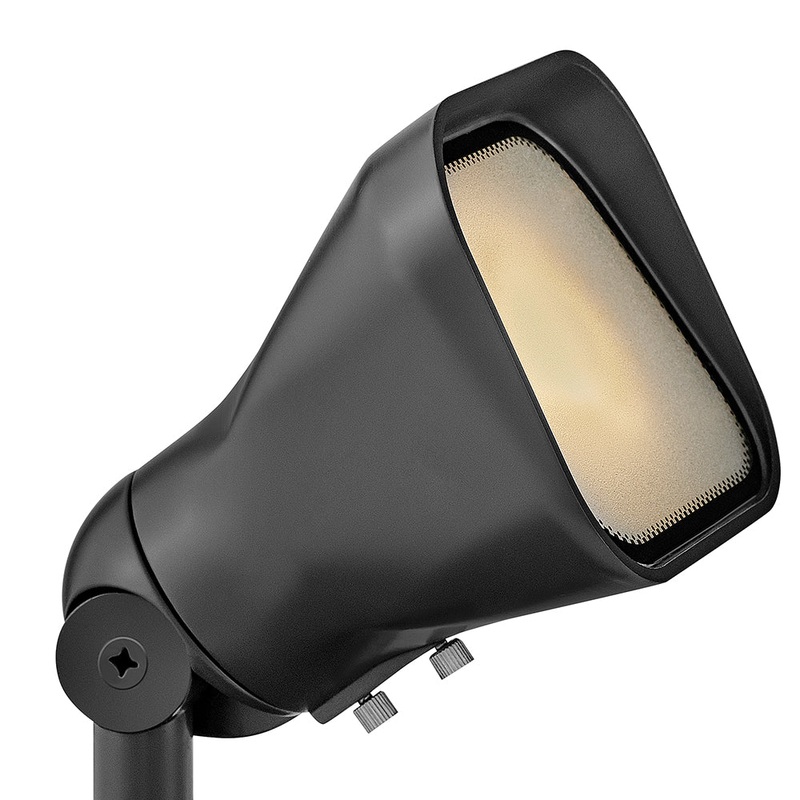 Hardy Island Accent Flood Light Brass Satin Black 2700K LumaCore LED
