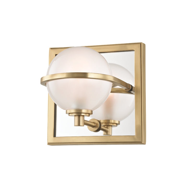 LED Bath Bracket from the Axiom Collection in Aged Brass Finish by Hudson Valley