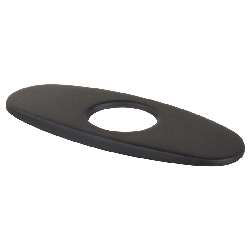 LSCP8220 Metal Faucet Hole Cover Deck Plate, Matte Black