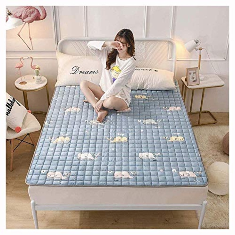 Materasso Futon Giapponese Da Pavimento, Velluto Spesso Addensato in Peluche Tatami Tappetino Portatile Materasso Da Campeggio Per Bambini Materassino Pieghevole Morbido E Traspirante,D-150 * 200cm