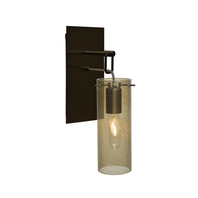 One Light Wall Sconce from the Juni Collection in Bronze Finish by Besa