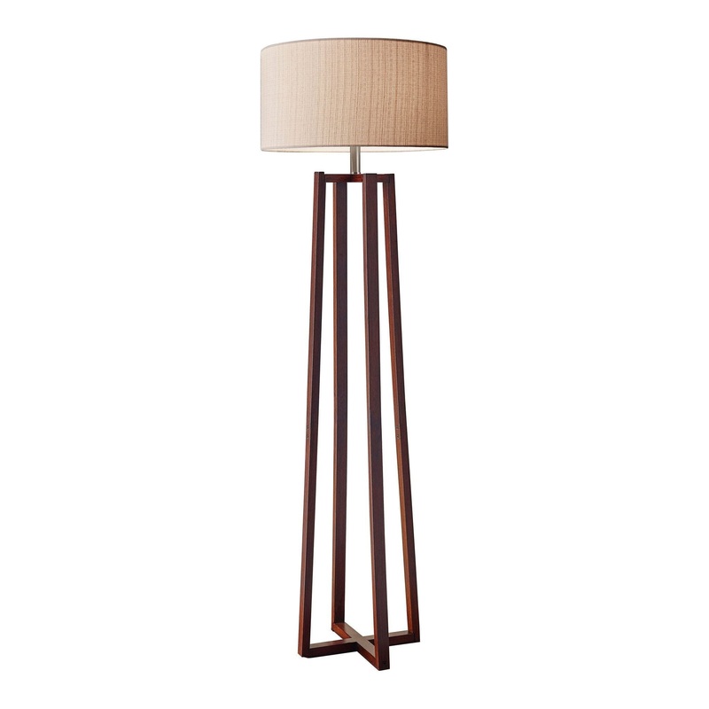Quinn Floor Lamp Walnut Birch Wood