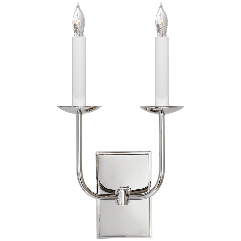Two Light Wall Sconce from the Tt Collection in Polished Nickel Finish by Visual Comfort Signature