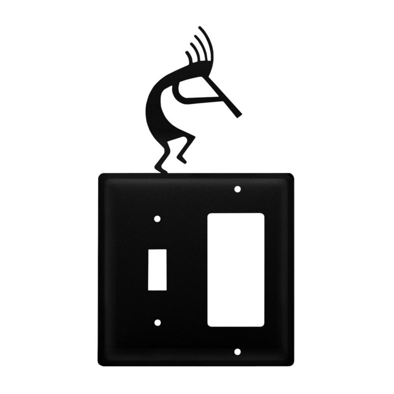 Village Wrought Iron ESG-56 Double Kokopelli Single Switch & GFI