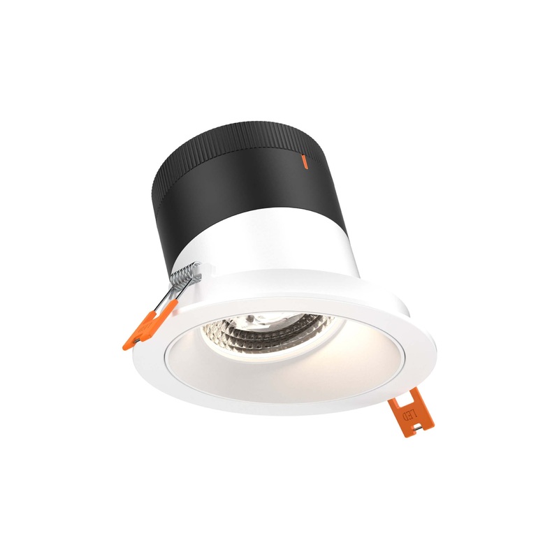 4″ Modular Downlight White with White Trim 60 Degrees Sloped Ceiling