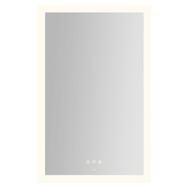 Bathroom Mirror Instinct with Perimeter Lighting Rectangular 20 x 30 Inch Wall Mount