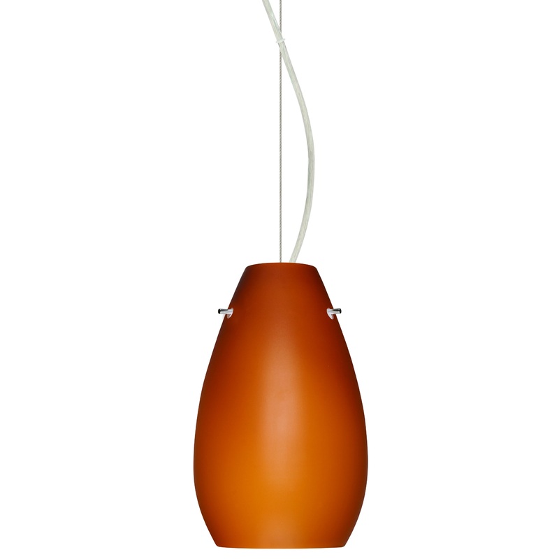 Besa 1KX-412680-SN Pera One Light Pendant Satin Nickel