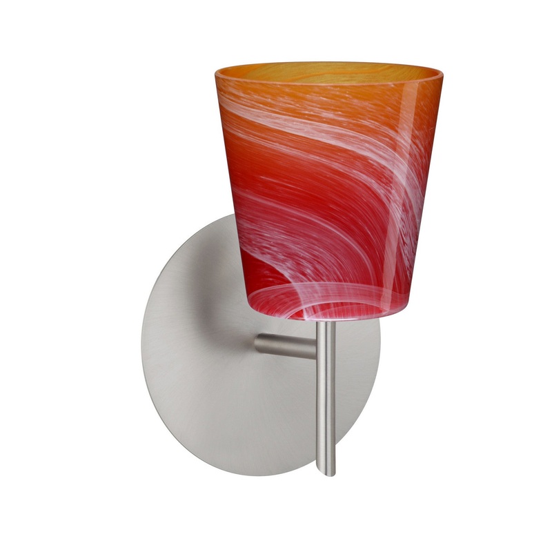 Besa 1SW-5131SL-SN Canto One Light Wall Sconce Satin Nickel (Discontinued)