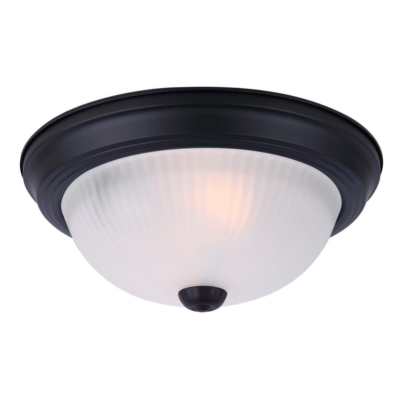 Canarm IFM211MBK-RGF Ifm211Mbk-Rgf Two Light Flush Mount Matte Black