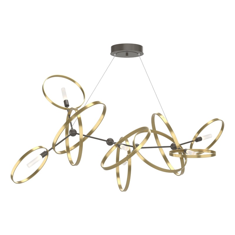 Celesse Pendant Dark Smoke Modern Brass