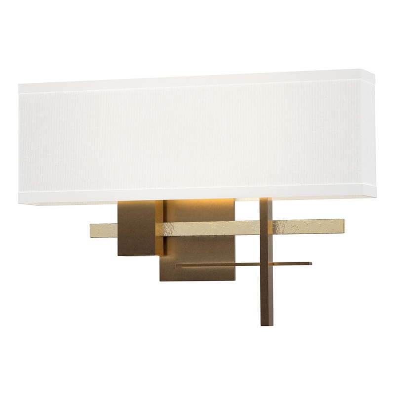 Cosmo Sconce Bronze Modern Brass Natural Anna Shade (SF)