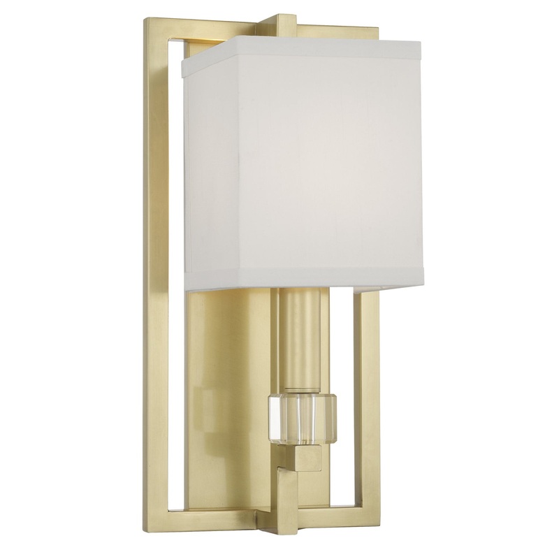 Crystorama 8881-AG Dixon One Light Wall Sconce Aged Brass (Discontinued)