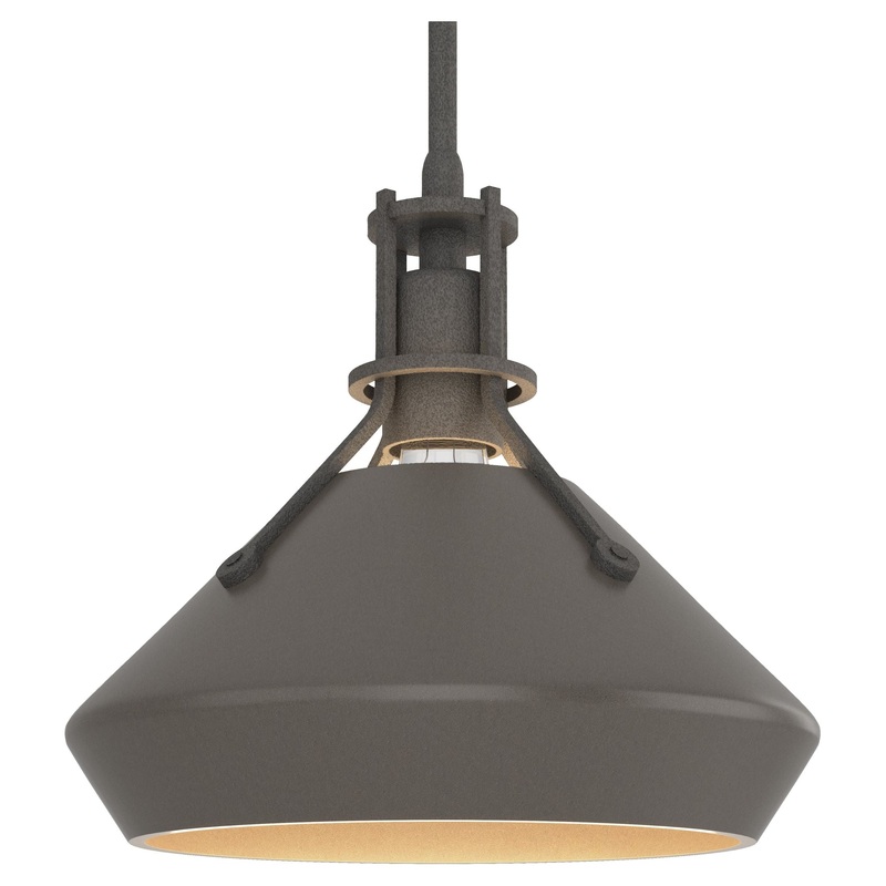 Henry Pendant with Chamfer Natural Iron Dark Smoke