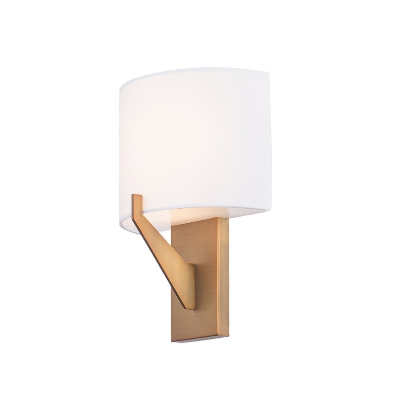 LED Wall Sconce from the Fitzgerald Collection in Aged Brass Finish by W.A.C. Lighting