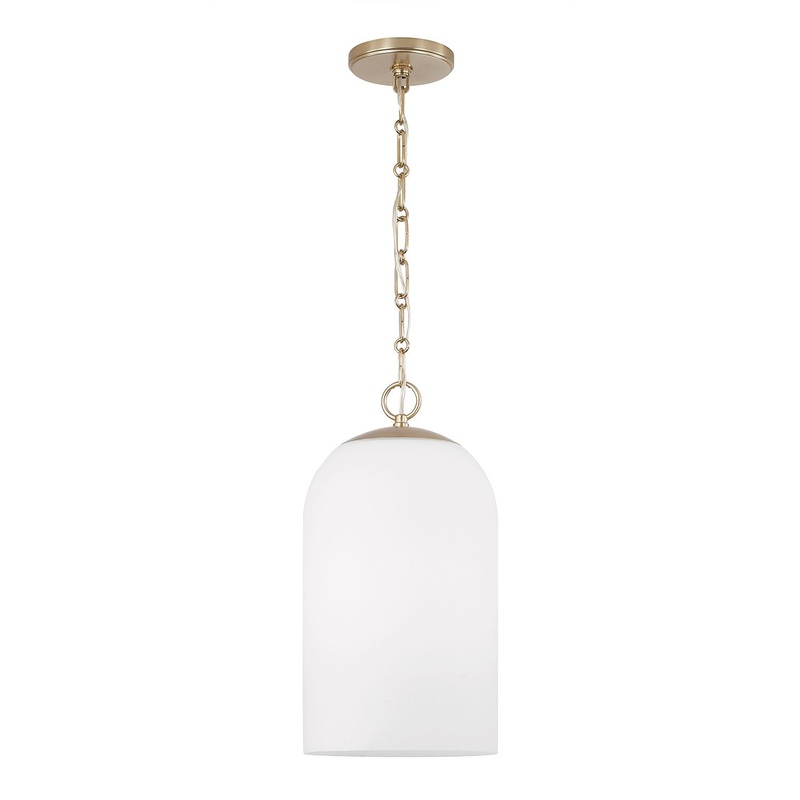 One Light Pendant from the Cleo Collection in Matte Brass Finish by Capital Lighting