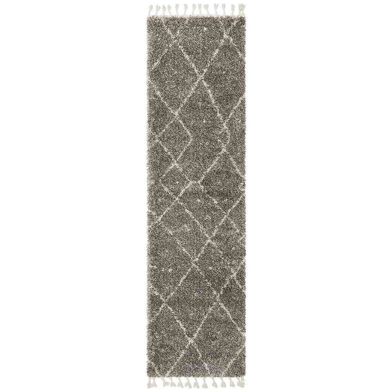 Saffron 44 Grey Runner by Rug Culture – 300X80CM – RUNNER