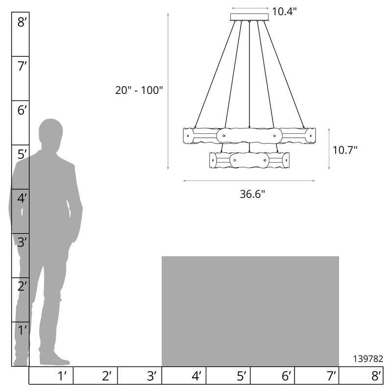 Solstice LED Tiered Pendant Ink