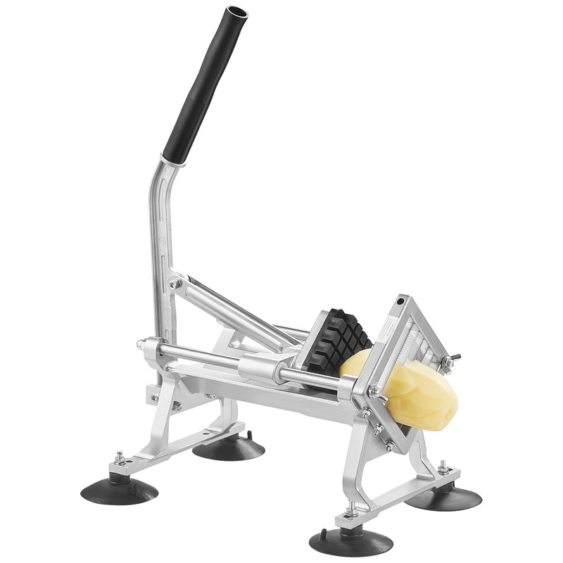 VEVOR Commercial Vegetable Slicer, 1/2 inch Fruit Slicer, Stainless Steel and Aluminum Alloy Vegetable Cutter Slicer Machine, Manual Slicer with Non-slip Feet, for Radishes, Onions, Potatoes, Lemons