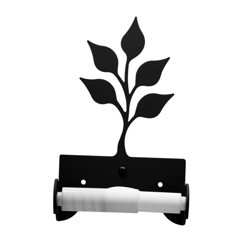 Village Wrought Iron TT-B-76 Leaf Toilet Tissue Holder and Roll